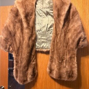 Elegant genuine mink Women's shoulder stole.